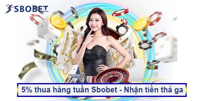Hoàn trả 5% thua hàng tuần Sbobet – Dù thua vẫn nhận tiền 2 5% thua hàng tuần Sbobet - Nhận tiền thả ga