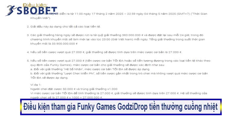 Funky Games GodziDrop tiền thưởng cuồng nhiệt Sbobet 2025 3 Tham gia Funky Games GodziDrop tiền thưởng cuồng nhiệt