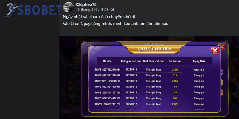 Chipheo78 – Từ gã tay trắng đến ở nhà lầu, xe hơi 2 Chipheo78 kiếm tiền đều đặn cho tôi và chia sẻ lên facebook cho anh em